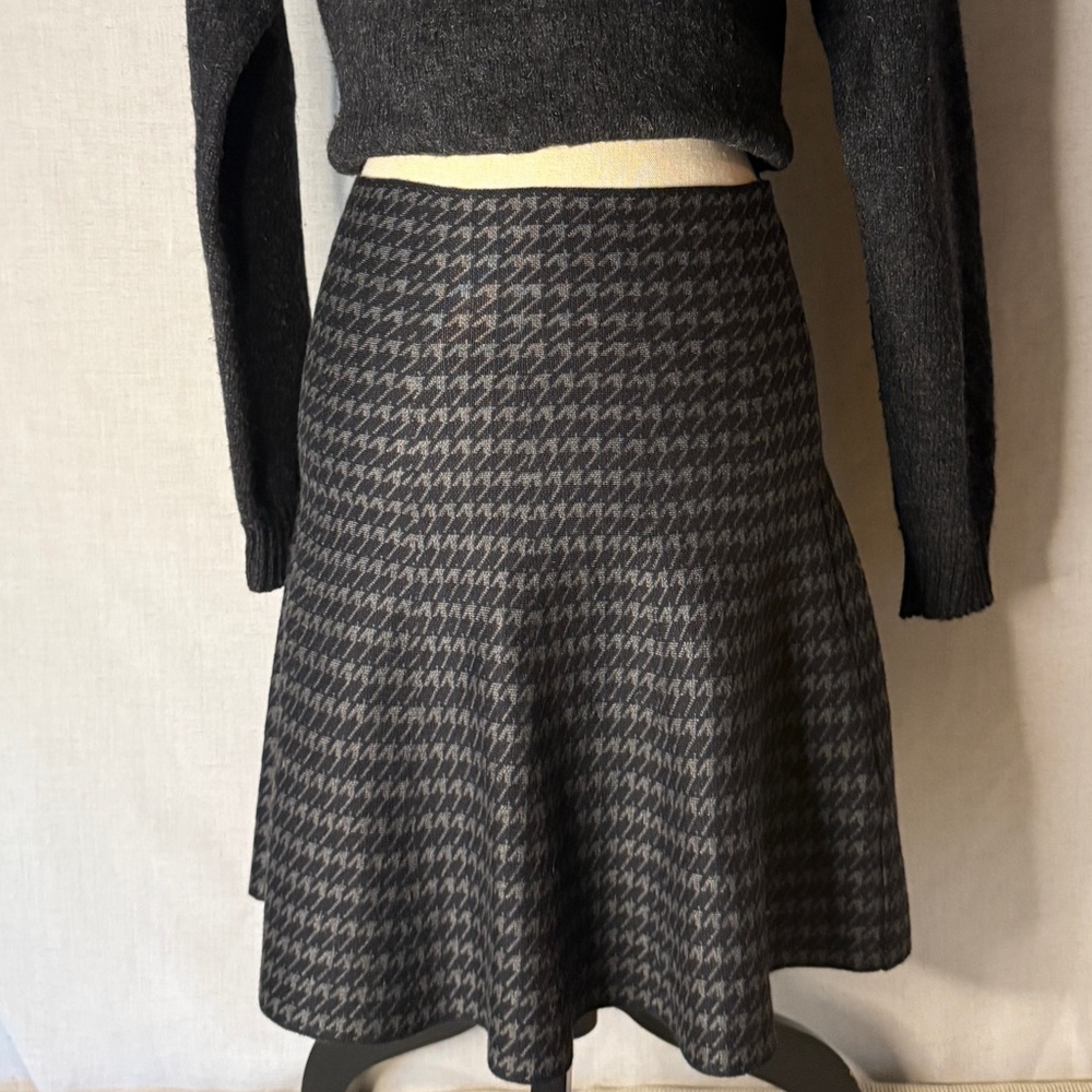 Max Studio Black and Gray A-Line Skirt